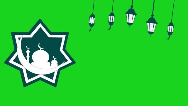 background animation of ramadan kareem islamic. Ramadan animation of swinging lanterns. Ramadan Mubarak