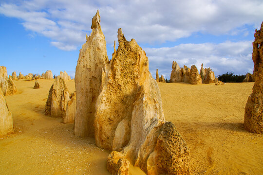 Weathered limestone formations in the Pinnacles Desert, Nambung National Park, Western Australia