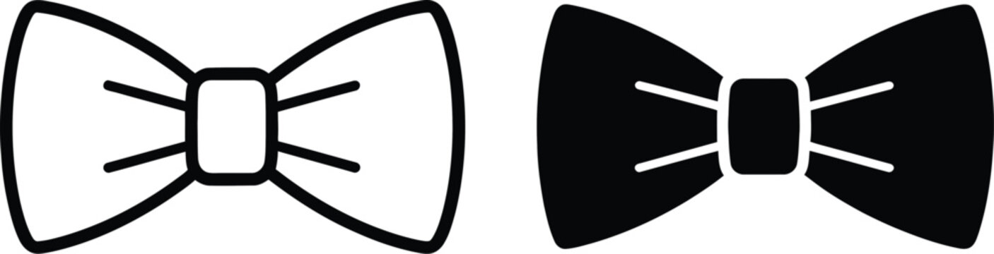 Black and white bow tie symbol