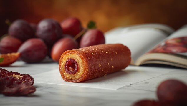 Homemade plum fruit leather. Dried plum treat recipe