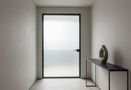 empty room with door