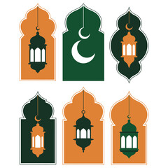 set of islamic icons