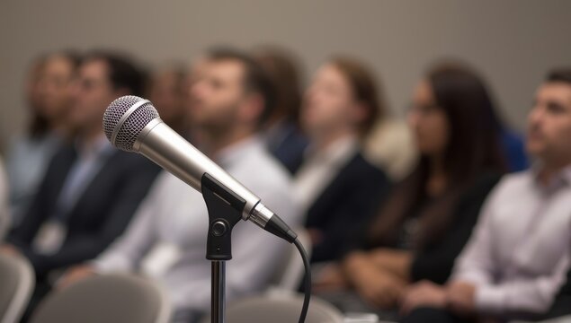Mic on standby for seminar team