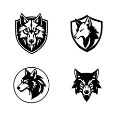 Minimal Black Wolf Logo &ndash; Flat Vector Icon for Corporate & Esports Branding