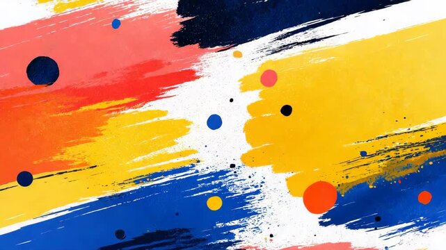 Abstract background with colorful paint spinning in fluid motion, dynamic art composition blending vibrant tones, texture, and creative energy in a modern expressive style. 
