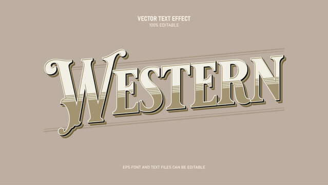 Western text effect, victorian style text effect