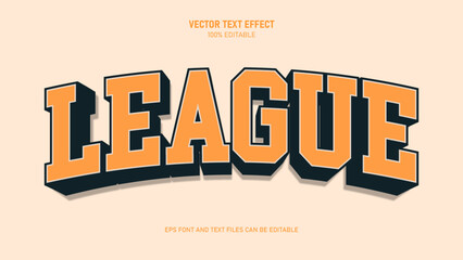 League text, sport style text effect