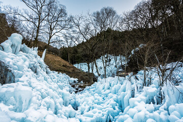 夕方のあしがくぼの氷柱