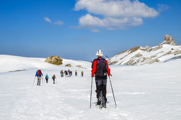 Raquettes &agrave; neige sur les Hauts