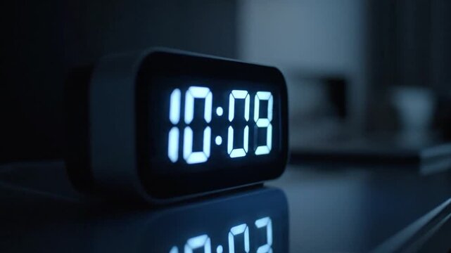 Digital Alarm Clock Showing 1009 Time.