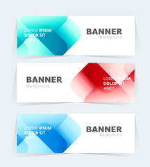 Geometric banner design with vector presentation template.