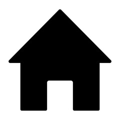 Home house icon outline isolated on transparent background.
