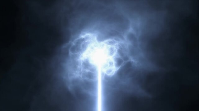 Bright electric beam heavy glow bloom bursting dark misty background seamless futuristic cinematic surreal ethereal ambience cascading softly glowing abstract unique style loop