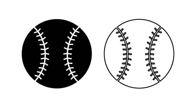 Black and white baseball icon design vector illustration sports equipment Vector