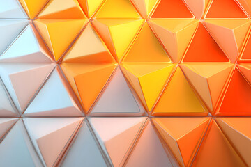 Vibrant geometric pattern of red and black triangles with a modern touch