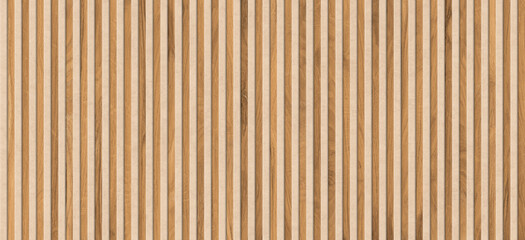 Fototapeta premium wooden slats. Natural wood lath line arrange pattern texture background.