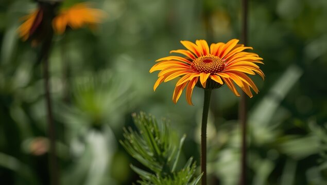 Gaillardia pulchella, called fire wheel or Indian blanket flower, in Jardin des Plantes, Paris's 5th arrondissement
