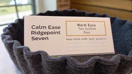 Calm Ease Ridgepoint Seven Warm Ease Two Hundred Four Minimalist Design in a Textured Bowl