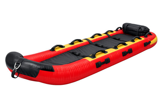 Inflatable rescue sled for water safety and emergency medical transport