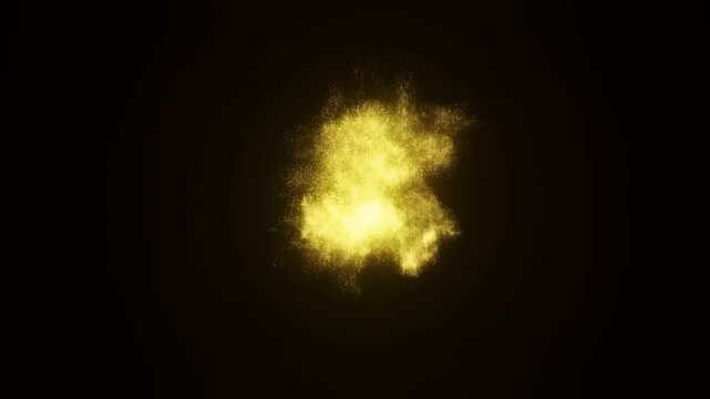 Focused golden radio waves converging on a malignant tumor and causing it to disintegrate in a dark space concept of non-invasive surgery and tumor ablation