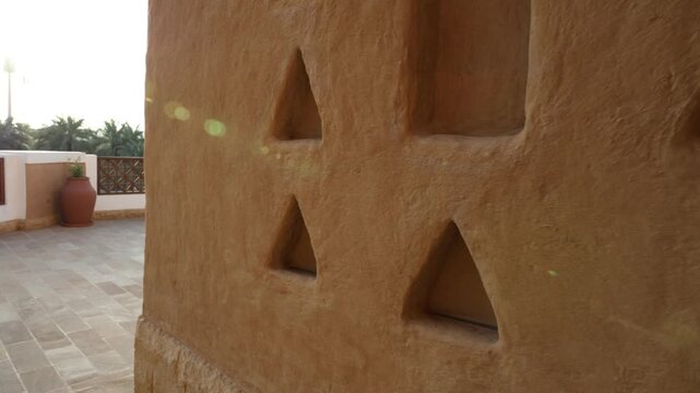 Al Diriyah old capital footage . Riyadh Saudi Arabia - Diriyah ruins - Saudi National day Founding Day 4k video