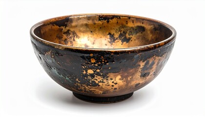 Gold and Black Decorative Metallic Bowl