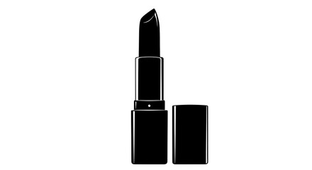 Obraz premium Minimalist Illustration of a Lipstick on Transparent Background