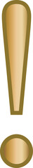 exclamation mark sign golden letter alphabet