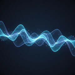 Fototapeta premium Abstract AI Digital Marketing Holographic Background with Flowing Energy Lines and Futuristic Glow