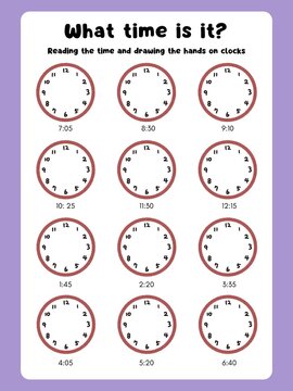 Write the missing times.