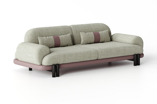 Sofa Ibiza beige concept 3d render illustration
