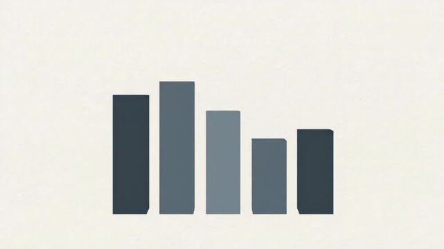 Clean vector illustration of a bar graph depicting quantitative data, perfect for financial analysis, market trends, and statistical reports