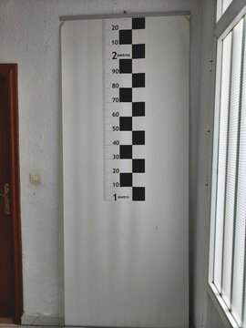 Height Measurement Panel for Mugshot Photography, Police Equipment