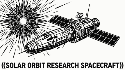 solar orbit research spacecraft spaceship traveling near star within galaxy universe above planet trajectory showing cosmic exploration mission rocket propulsion technology © Ethan