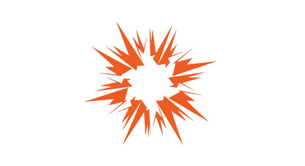 Naklejka premium Dynamic Radial Orange Explosion Effect Vector. Comic Book Style Burst, Shockwave, or Bang Symbol Graphic.