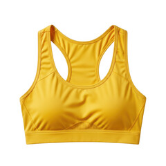 Vibrant yellow sports bra with racerback design