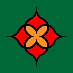 red and yellow flower