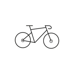 Minimal Line Art Bicycle Icon Vector Modern Outline Bike Illustration