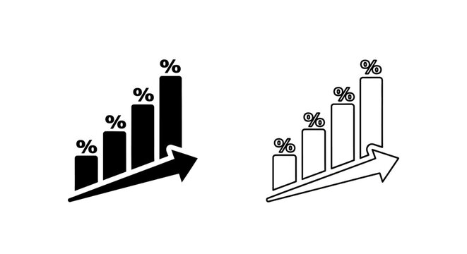 Business growth and decline stock vector illustration Vector