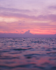 Sunset in tropical ocean