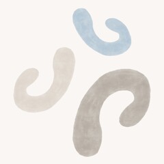 Fototapeta premium Hand Painted Abstract Square Shapes in Soft Blue and Beige