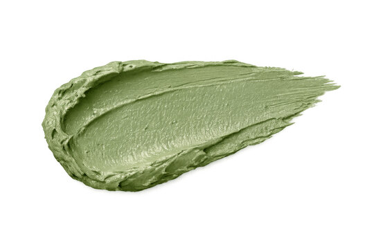 Green clay cosmetic mask facial smear swatch