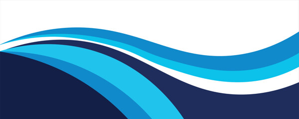 Navy Blue, Skyblue and white abstract wavy background vector illustration isolated design for banners and posters © moh