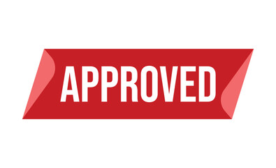 Red Approved Stamp Text on White Background 3