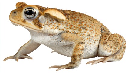 Naklejka premium Close up of a toad isolated on a white background