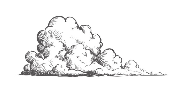 Black and of a large cumulus cloud formation weather storm