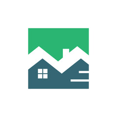Obraz premium Modern house logo illustration design