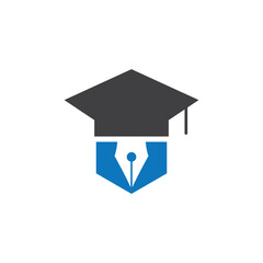 Graduation Cap and Fountain Pen