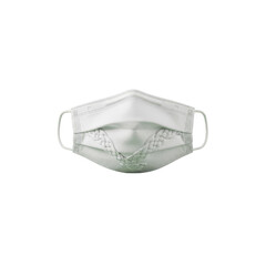 Braided white face mask On Transparent Background