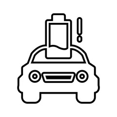 Charging electric car icon